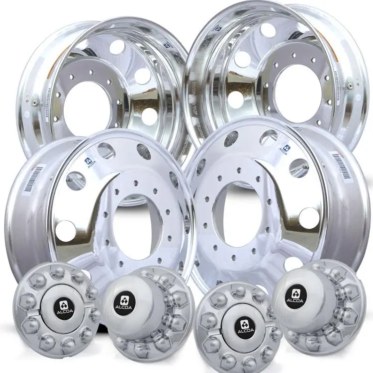 19.5 Alcoa Mirror Polish (2008-2011) Dodge Ram 4500/5500 Drw 10X225mm 4 Wheel Kit 1