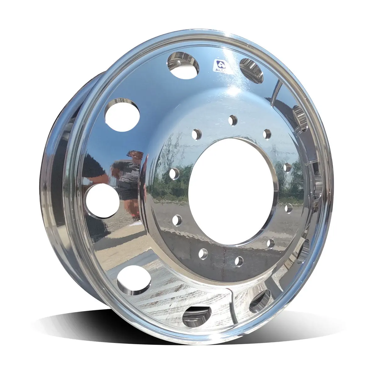 Set Of 4 19.5X6.00 Alcoa High Polished Both Sides 10X225mm Ford F450 & F550 / Ram 4500 & 5500 1