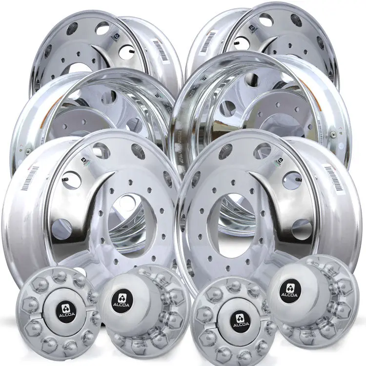 19.5X6.00 Alcoa Dura-Bright 2012-Present Dodge Ram 4500/5500 Drw 10X225mm 6 Wheel Kit 1