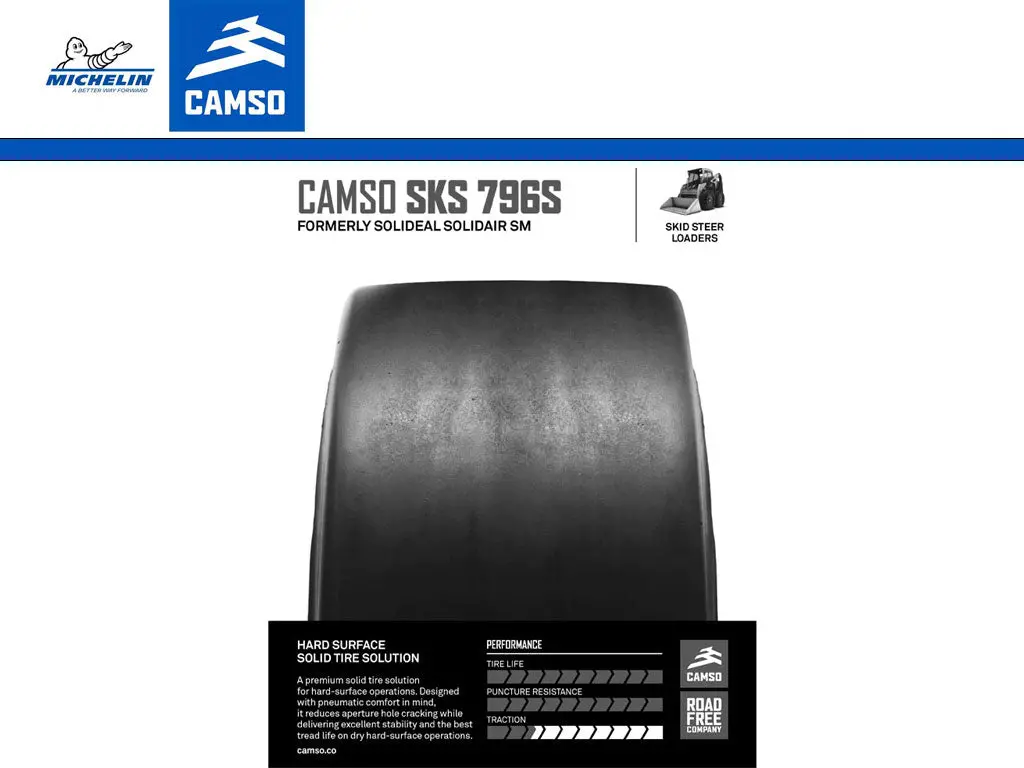 Michelin Camso Sks 796S Tire & Rim Assembly, (Ssl) Skid Steer Loader 1