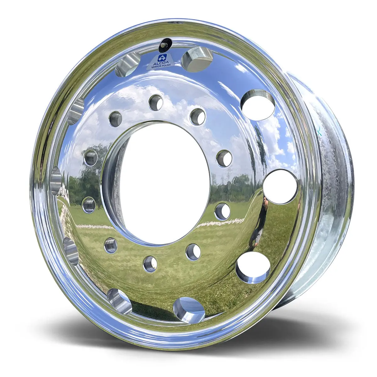 22.5X10.50 Alcoa 10X285mm Hub Pilot (Uni-Mount) Mirror Polished Front Only 1