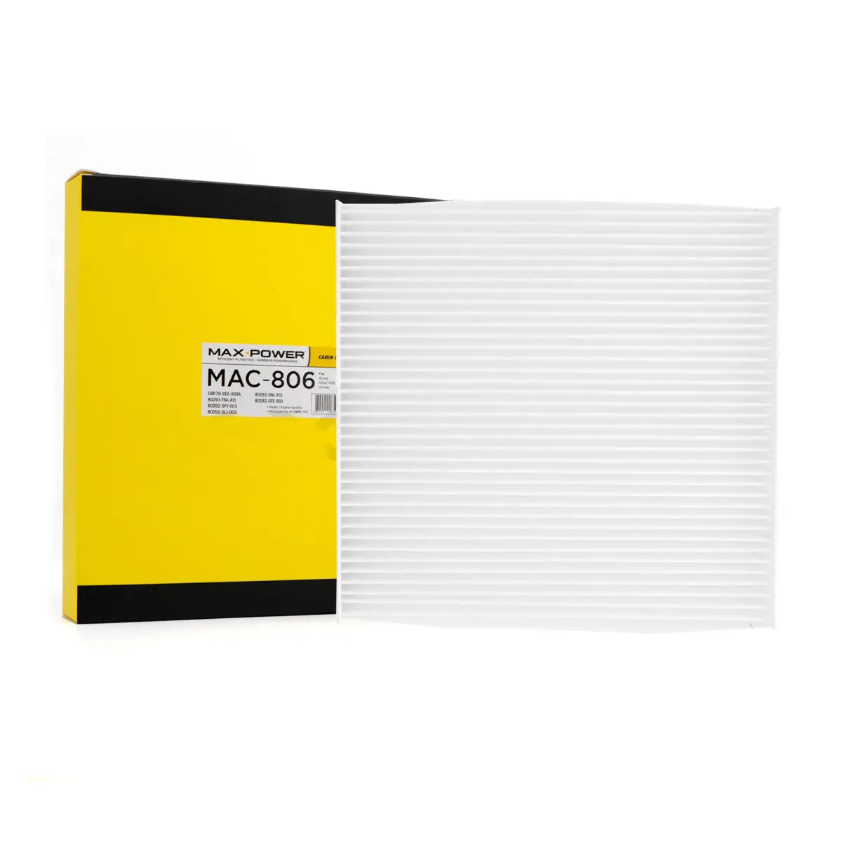 Max Power Cabin Filter Mac-806 For Honda Accord 2002, Civic Fd 2006-, Crv 2006-, Odyssey 2003- 1