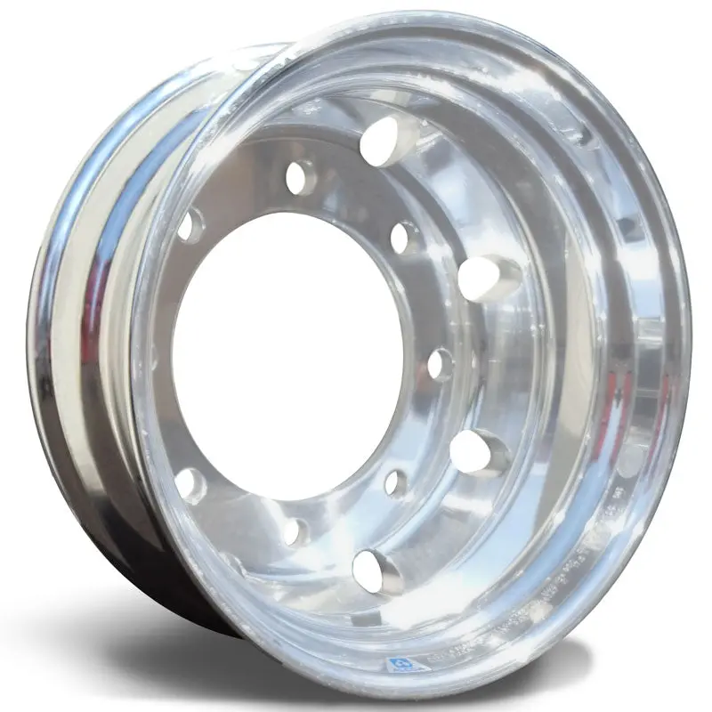 17.5X6.75 Alcoa 8X275mm Hub Pilot High Polished Aluminum Dual Trailer Wheel 1