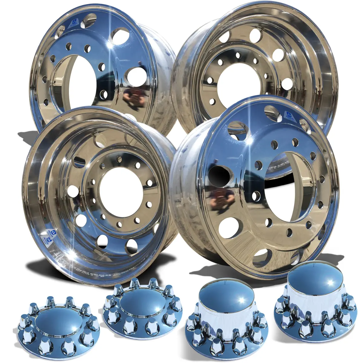 Alcoa® 881677 Ultra-Lightweight Forged Aluminum 22.5” X 8.25” 4-Wheel Kit – High Polish Both Sides, 10X285mm 1