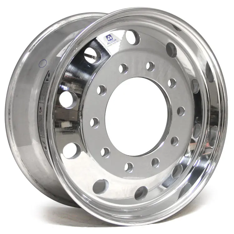 22.5X9.00 Alcoa 10X285mm Hub Pilot Mirror Polish Flat Face Front 1