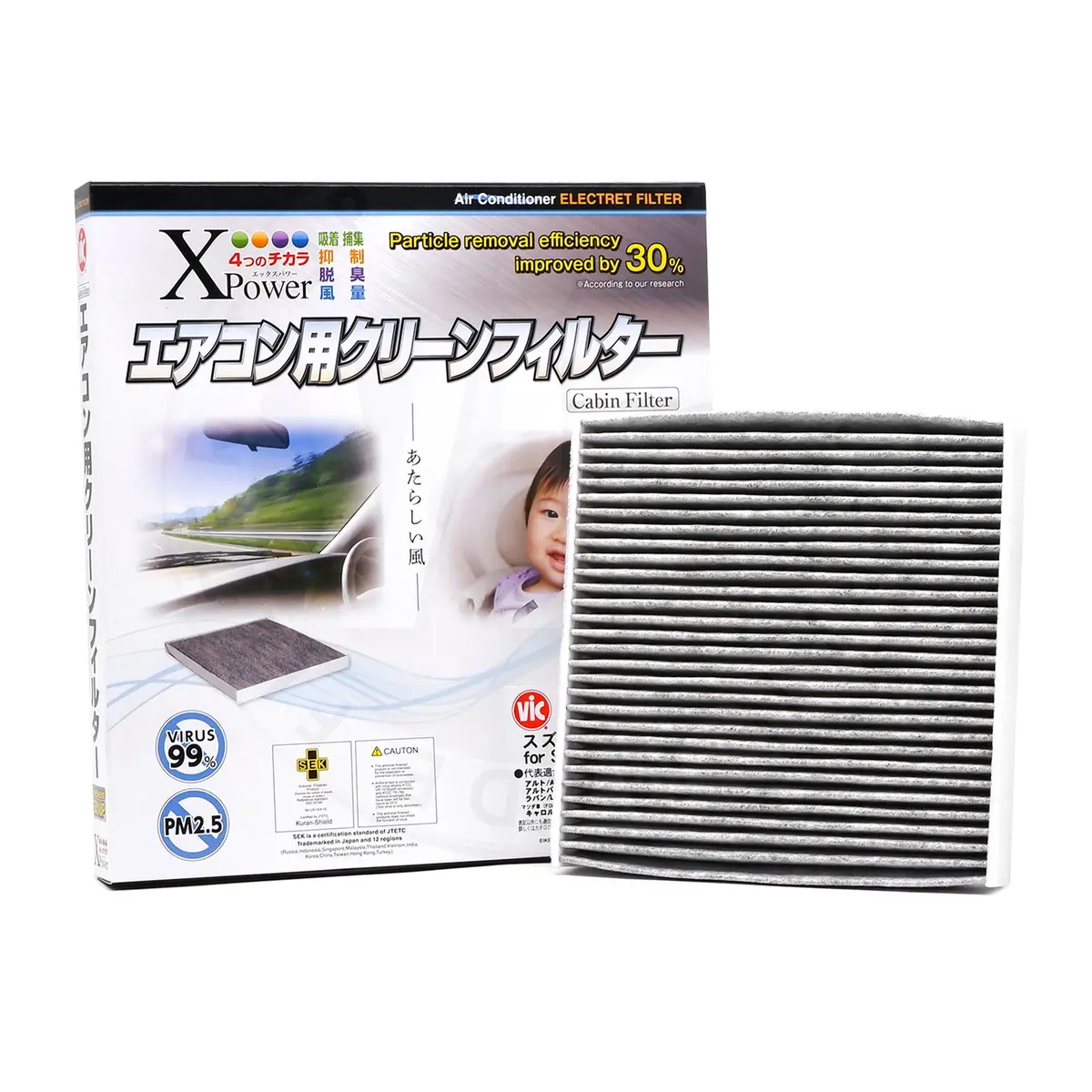 Vic Xpower Carbon Cabin Filter Ac-939Ex For Suzuki Jimny 1500 K15b 2018- 1