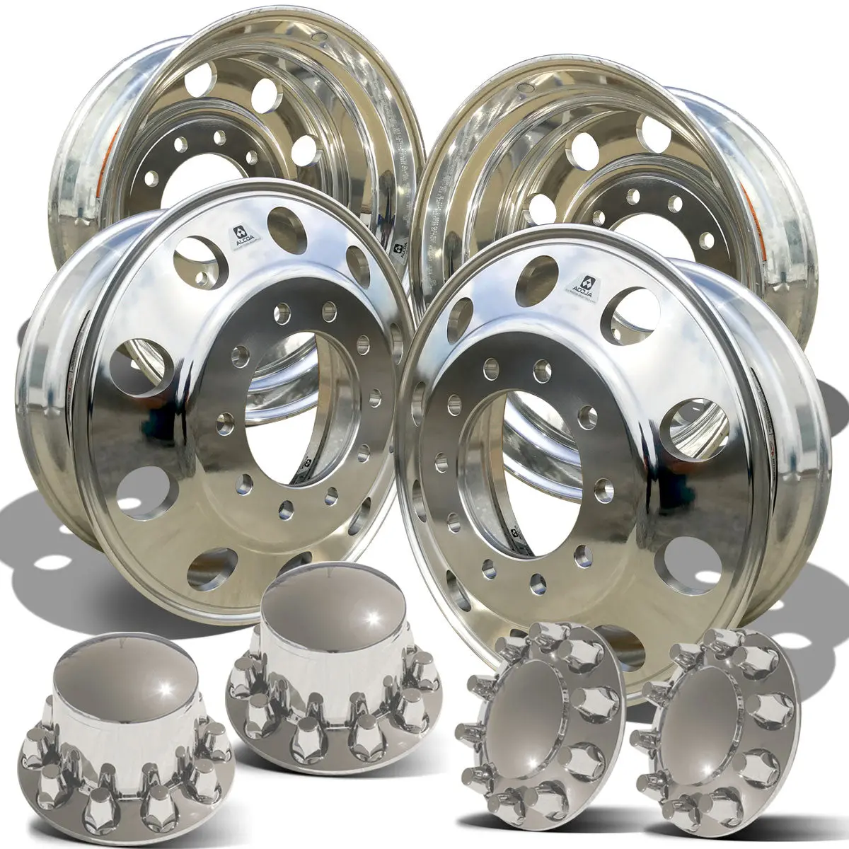 24.5 Evo Dura Bright Polished 4 Wheel Kit 1