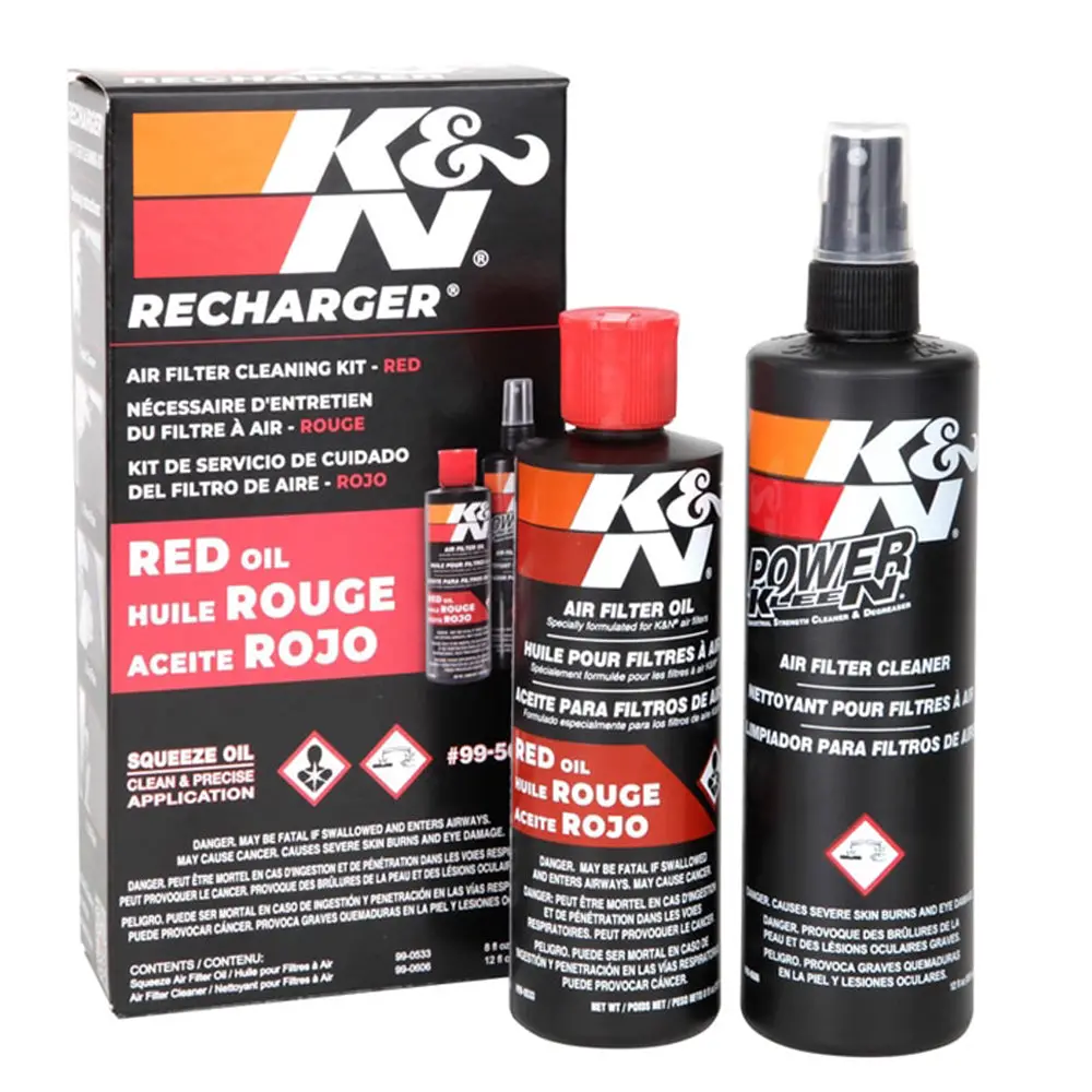 K&N Recharger Air Filter Cleaning Kit Red Squeeze Type 1