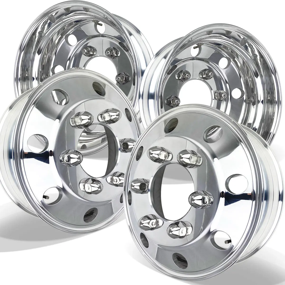 19.5X6.00 Northstar 6X8.75" Mirror Polish Both Sides 4 Wheel Kit 1