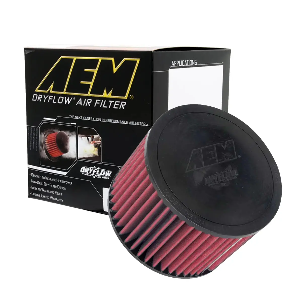 Aem Air Filter Cone Type Washable Ae-22096 1