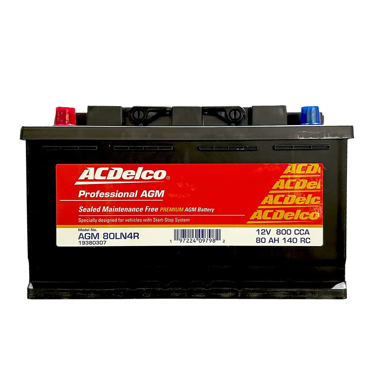 Acdelco Battery Agm Din80 / Bci 94R / Din H7 / L4 / Agm80ln4r 1