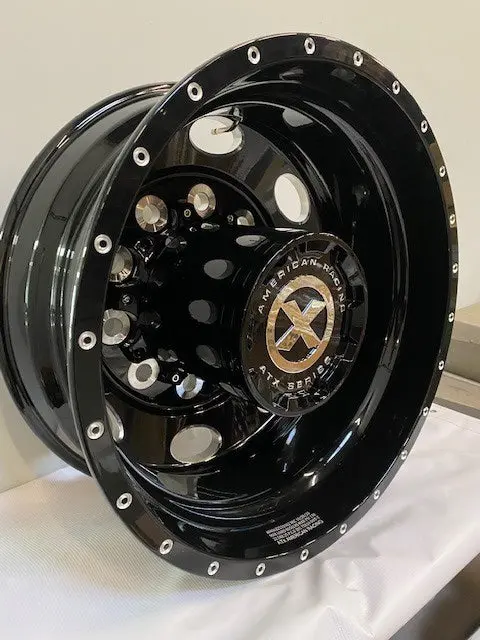 22.5X8.25 Atx 10X285mm Hub Pilot Gloss Black "Left Lane" Rear Outer 1
