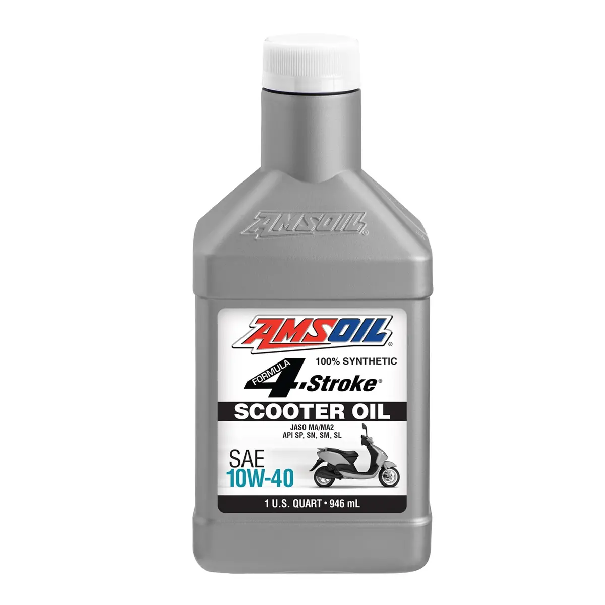 Amsoil 100% Synthetic Scooter Oil Formula 4-Stroke 10W40 1 Quart 1