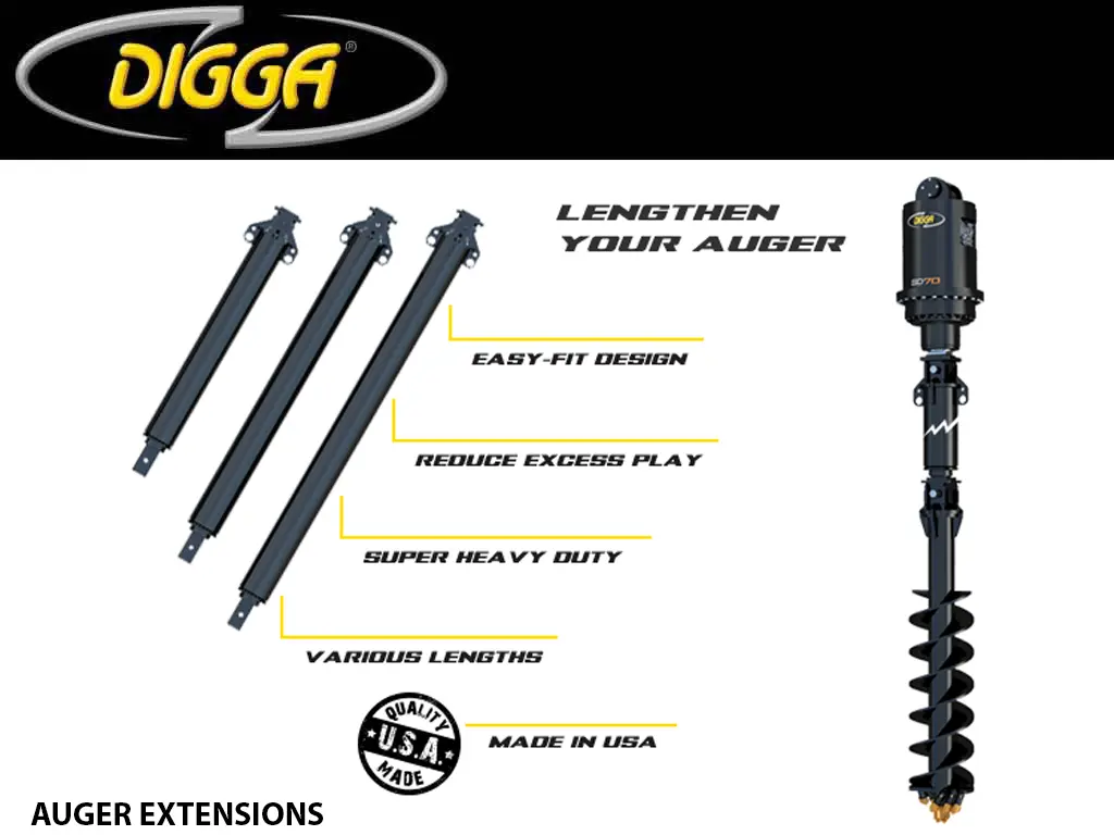 Digga 100Mm Sq Auger Bit Extensions (To Suit Rc11 Bits) 1