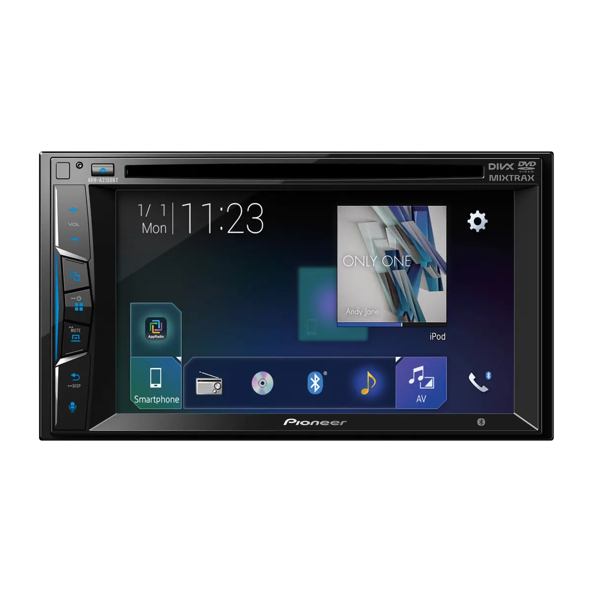 Pioneer 2Din Avh-A2150bt 6.2" Av Receiver With Dvd, Usb, Arm+ & Bluetooth 1