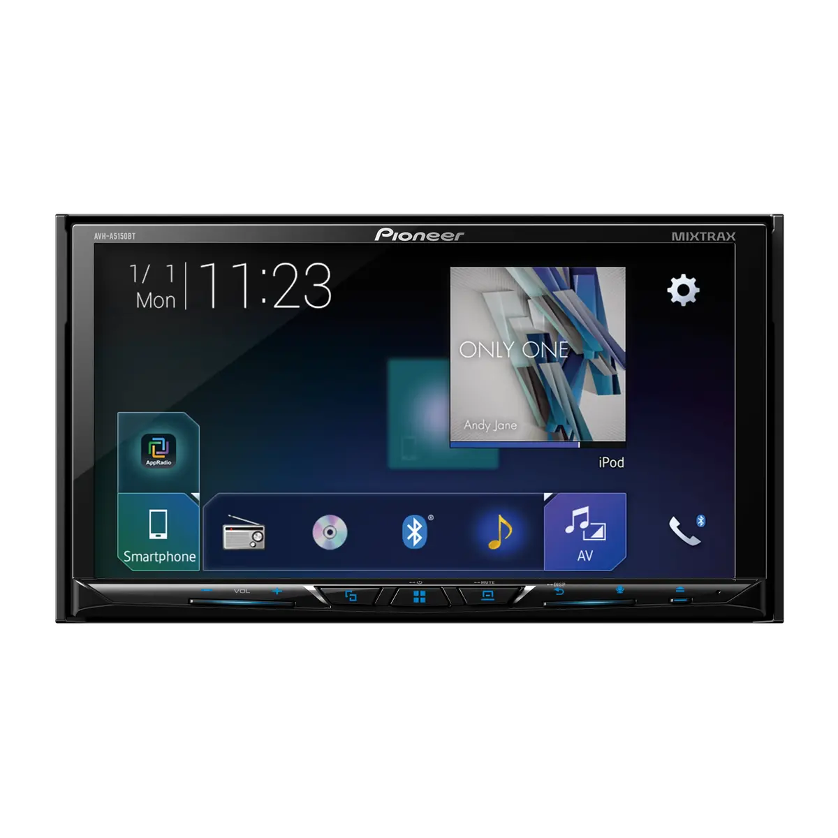 Pioneer 2Din Avh-A5150bt 7" Av Receiver With Usb, Arm+ & Bluetooth 1