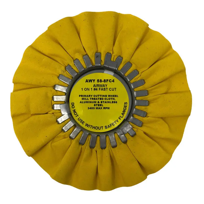 Yellow Fast Cut Airway 8" Buffing Wheel 1