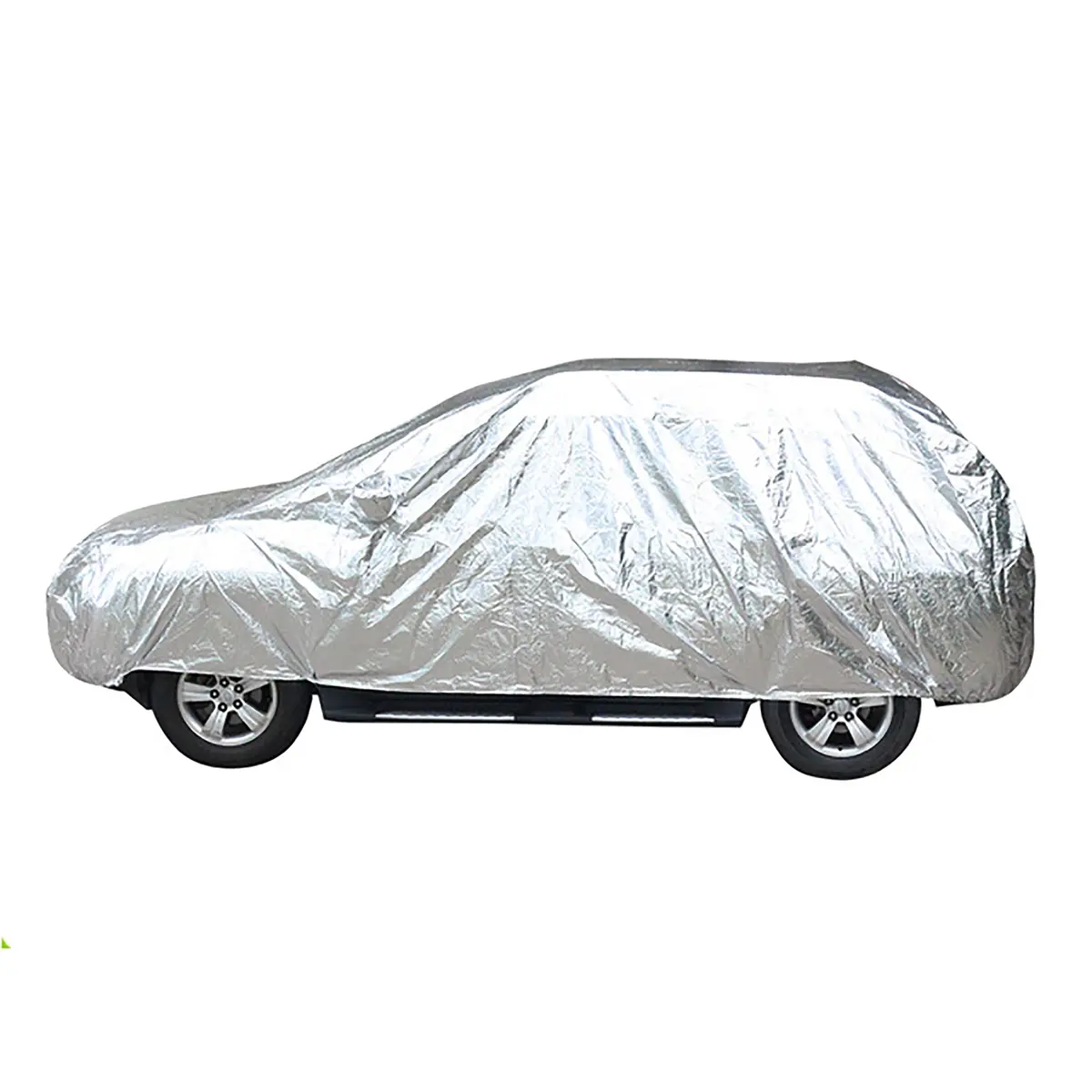 Deflector Water Resistant Car Cover Reflective Aluminum Coated Silver Hatchback Large 1