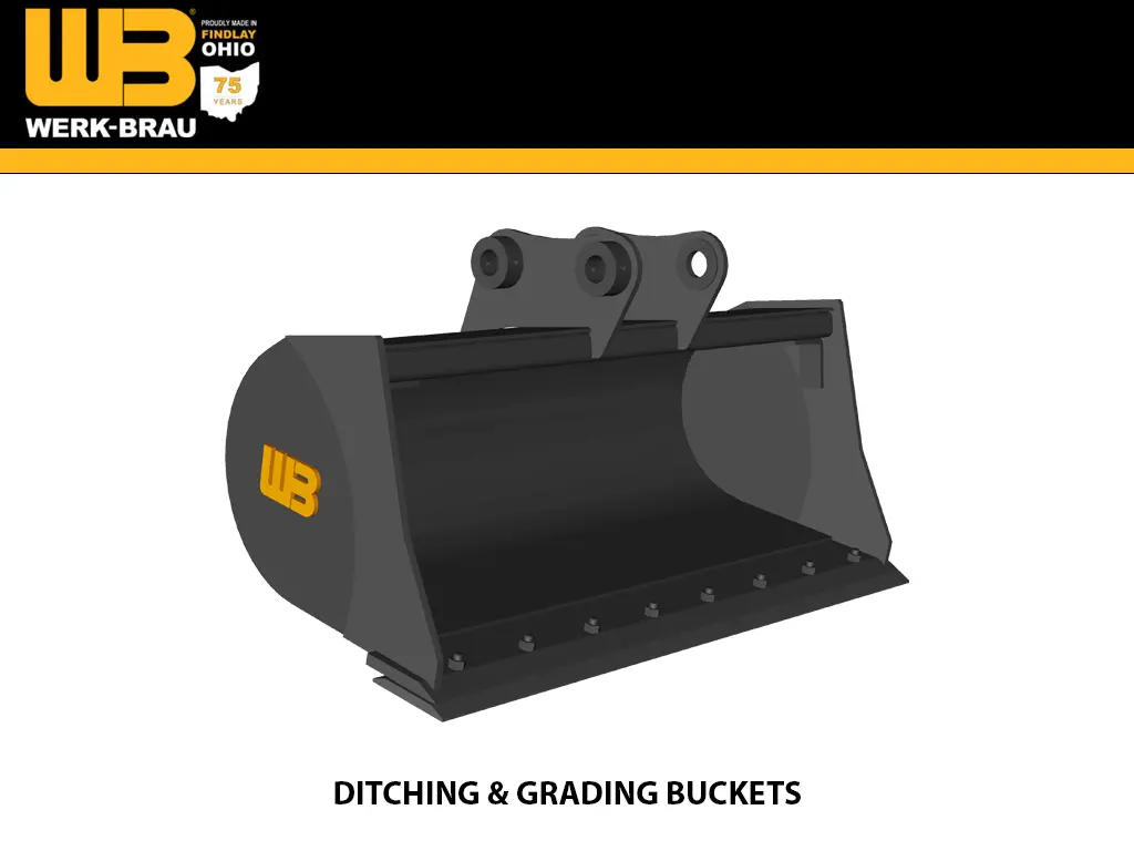 Werk-Brau Ditching & Grading Bucket For 7,500 - 14,000 Lbs. Backhoes. 1