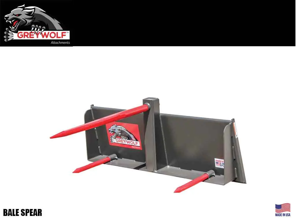 Greywolf Bale Spear For Skid Steer Loader 1