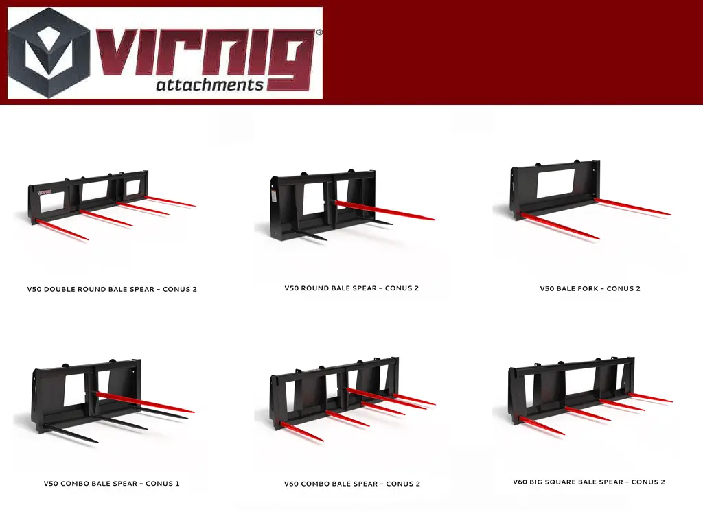 Virnig Bale Spears For Skid Steer Loaders 1