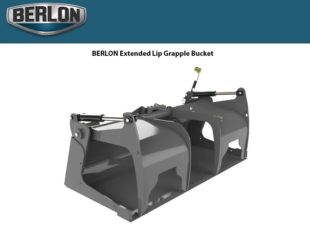 Berlon Extended Lip Grapple Bucket For Skid Steers 1