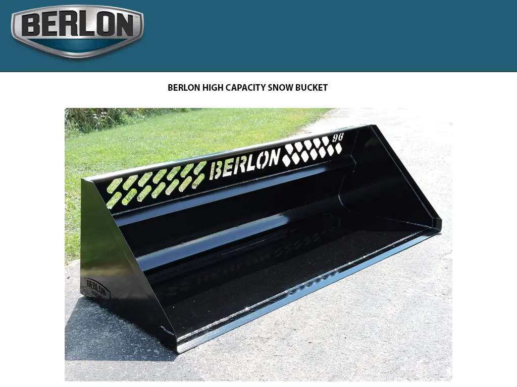 Berlon Hcsb High Capacity Snow Buckets For Skid Steers 1