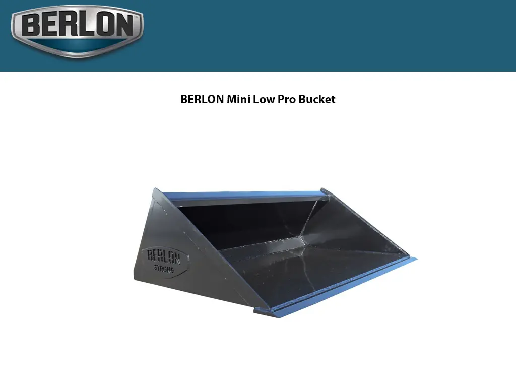 Berlon Low Profile Bucket For Mini Loaders 1