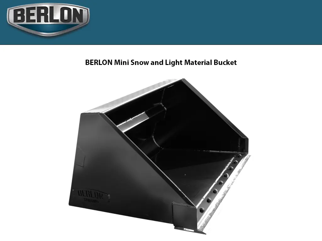 Berlon Snow And Light Material Bucket For Mini Loaders 1