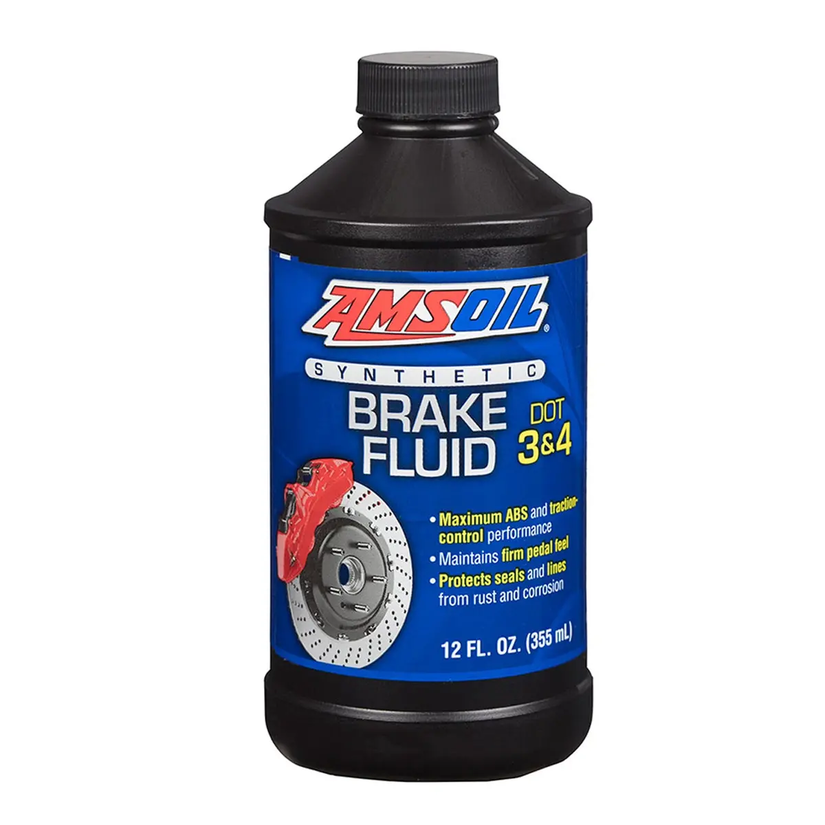 Amsoil 100% Synthetic Brake Fluid Dot 3 & 4 12 Oz. 1