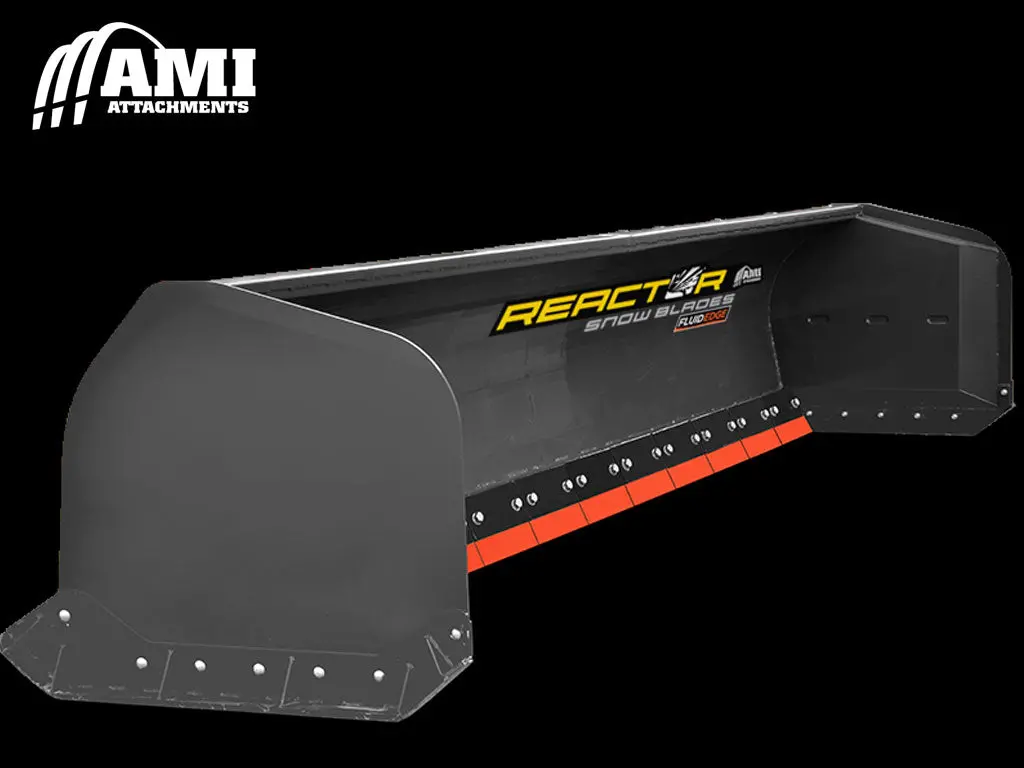 Ami Reactor Fluid Edge Segmented Blade Snow Push Box For Skid Steer 1