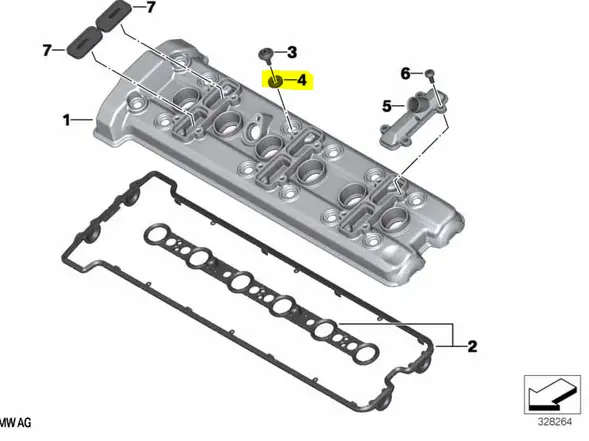Rubber Bushing Valve Cover K1200/K1300/K1600 2005-2023 1