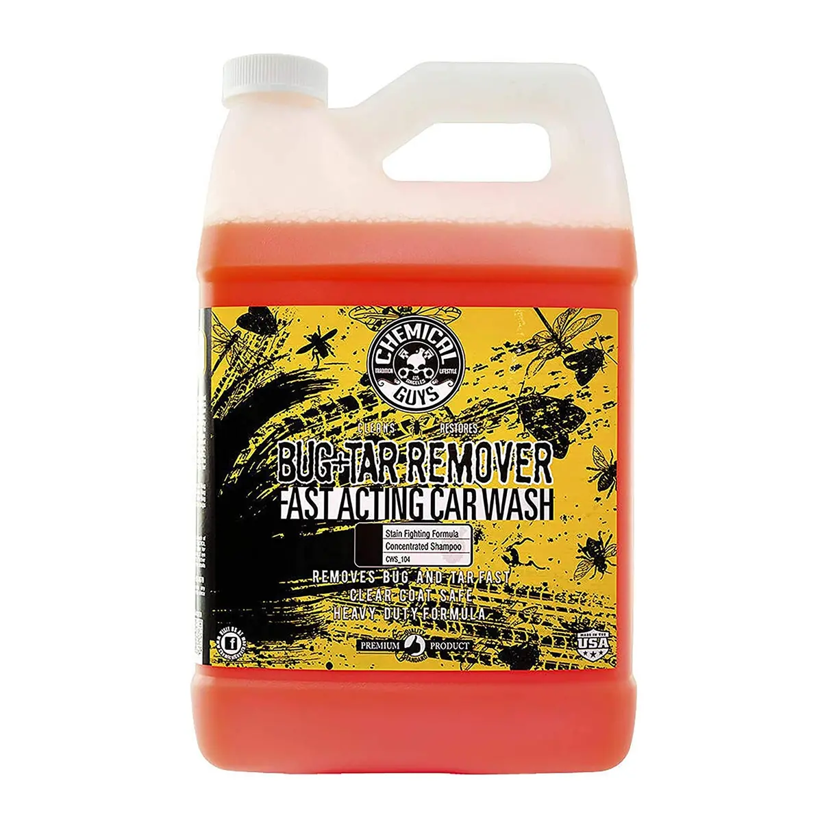 Chemical Guys Bug & Tar Heavy Duty Car Wash Shampoo 1 Gallon 1
