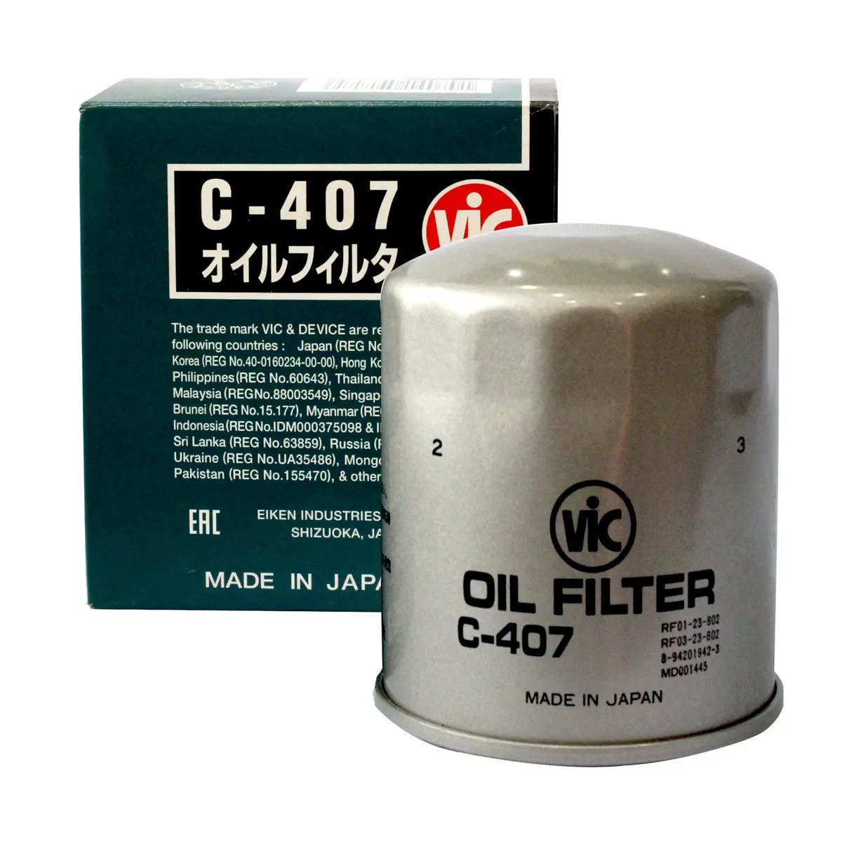 Vic Oil Filter C-407 For Mitsubishi Lancer Sl. Gsr Box Type, Galant, Kia Besta 2.2 Dsl 1