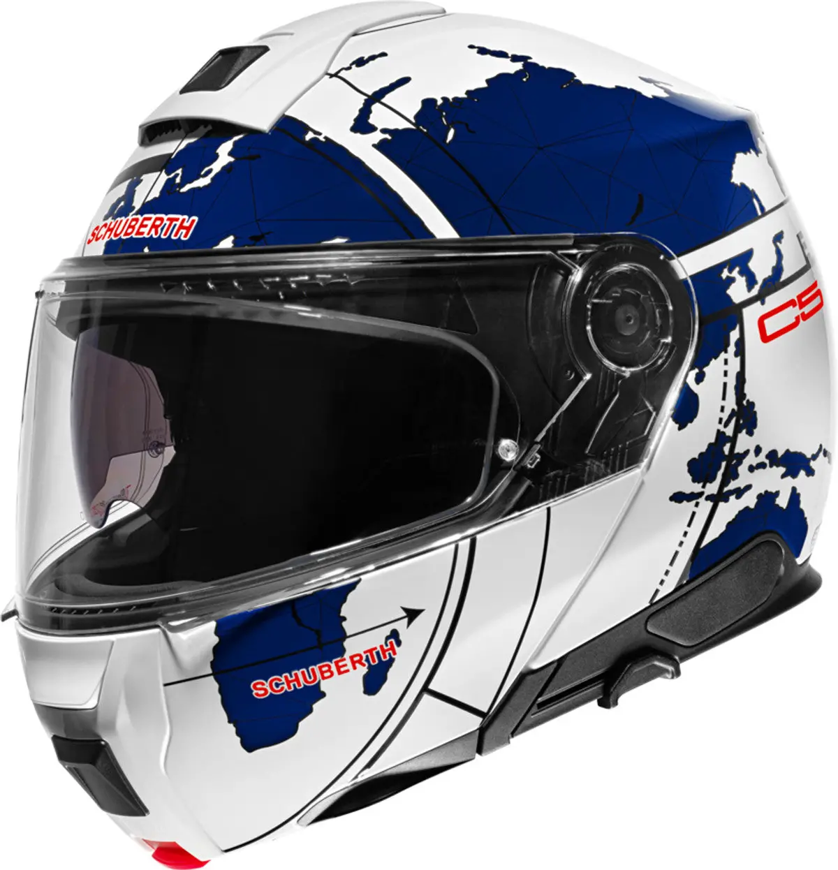 Schuberth C5 Modular Motorcycle Helmet - Globe Designs 1