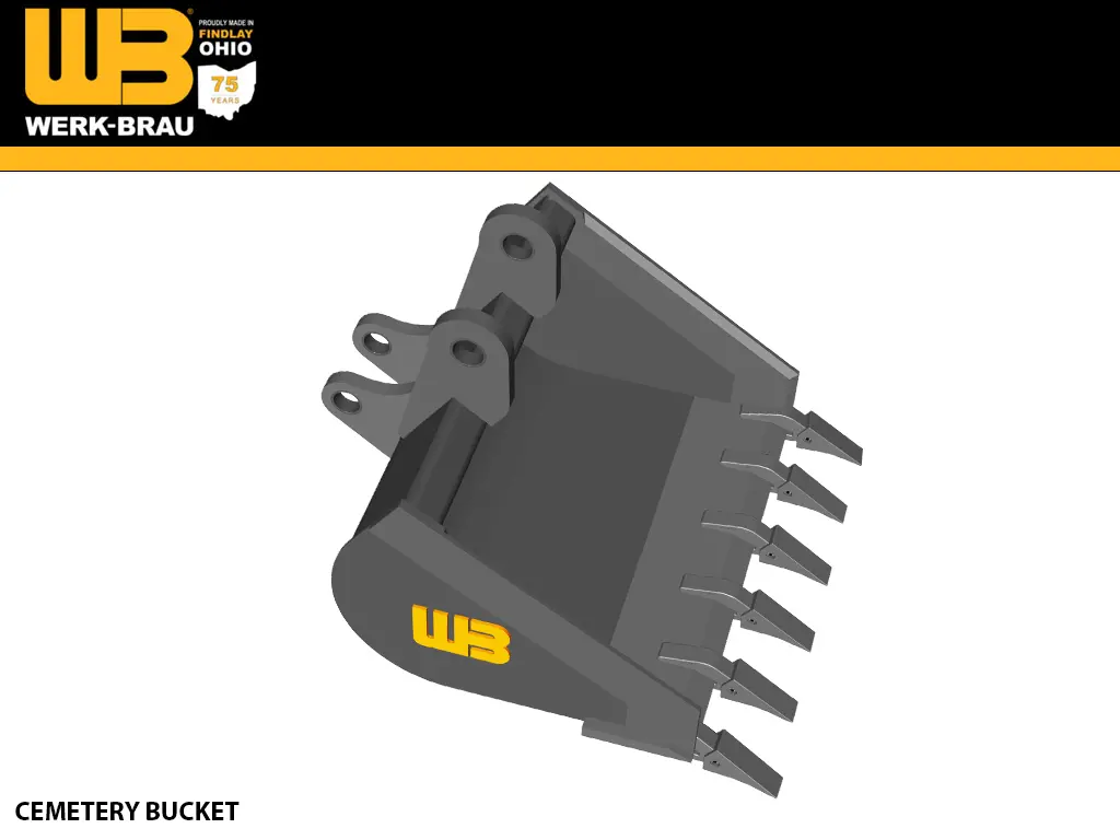 Werk-Brau Cemetery Bucket For 2,150 - 4,900 Lbs. Excavators. (Mini 05) 1