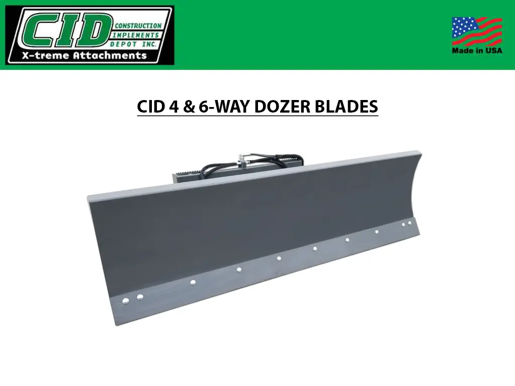 Cid 4 & 6 Way Dozer Blade Attachment For Skid Steers 1