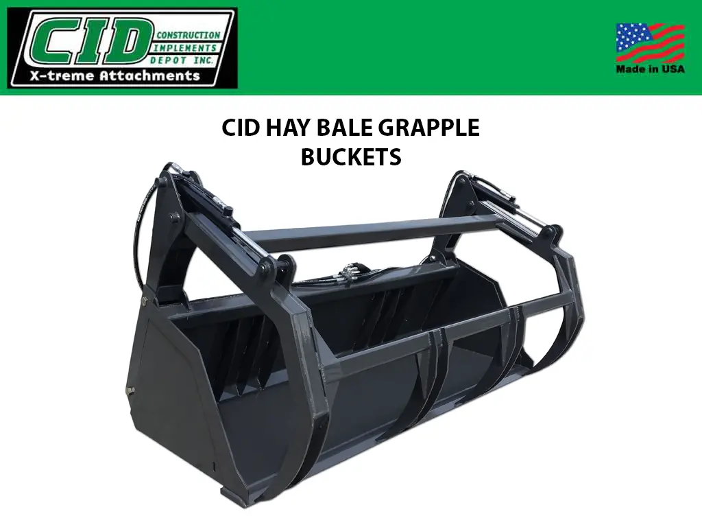 Cid Hay Bale Grapple Buckets For Skid Steer Loaders 1