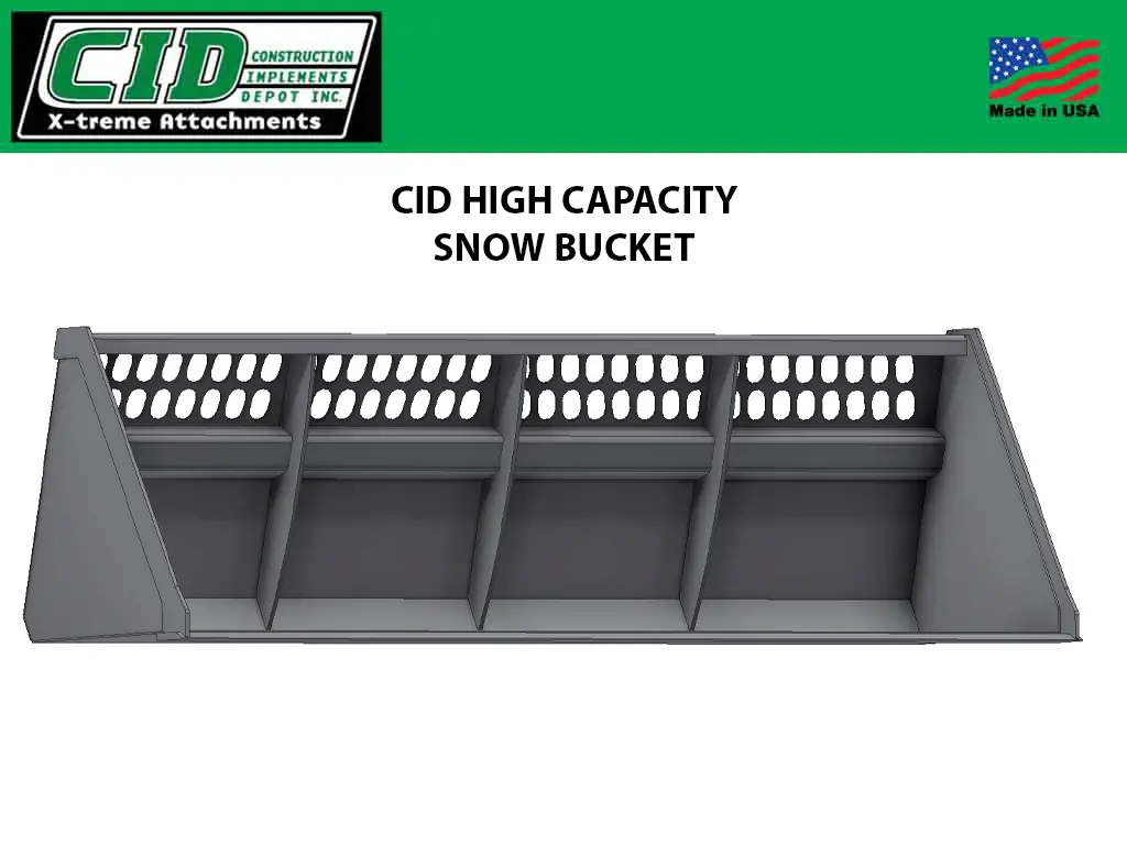 Cid High Capacity Snow-N-Litter Buckets For Skid Steers 1