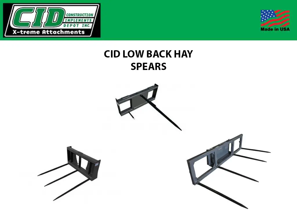 Cid Low Back Hay Spears For Skid Steer Loaders 1