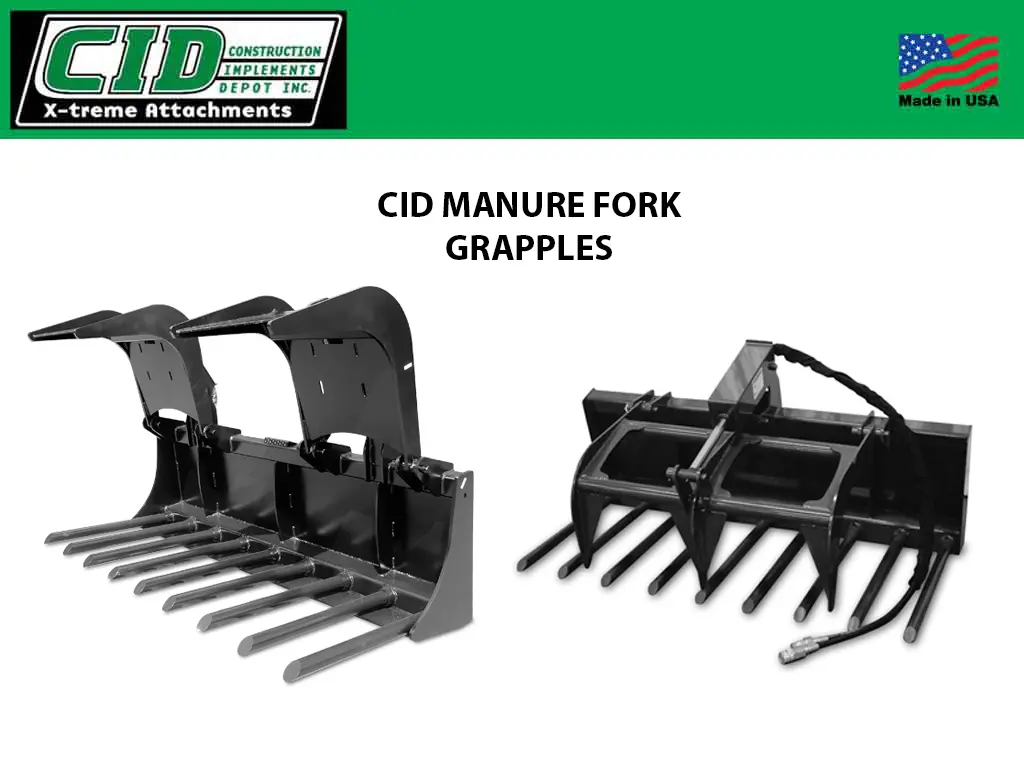 Cid Manure Fork Grapple For Skid Steers 1