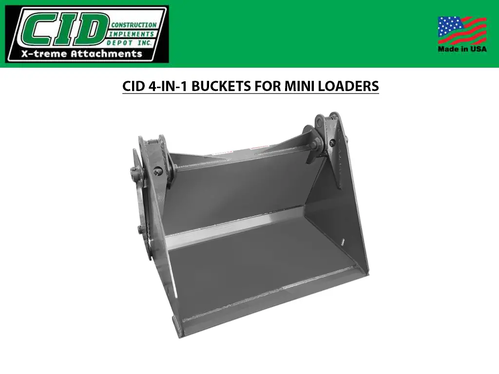 Cid 4-In-1 Bucket For Mini Loaders 1