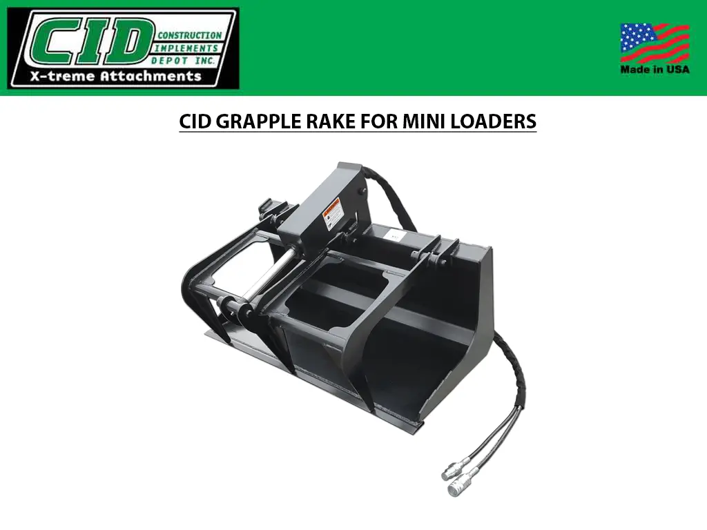Cid Grapple Buckets For Mini Loaders 1