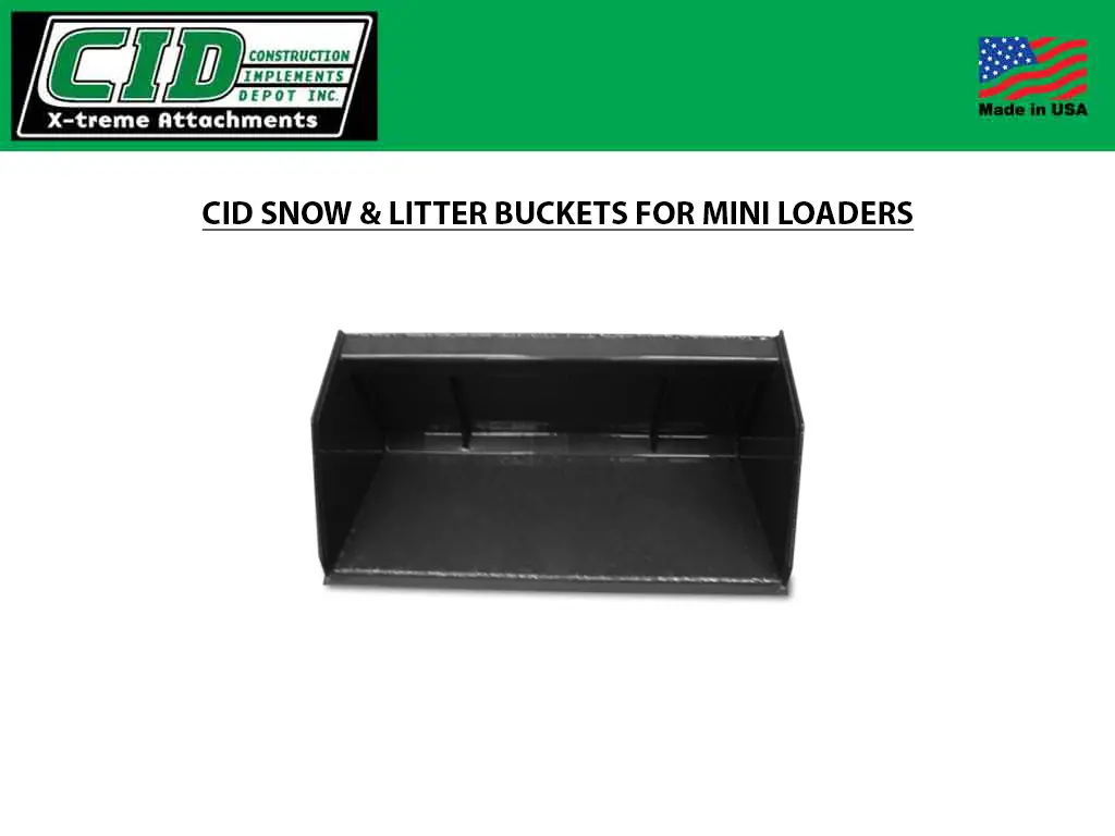 Cid Snow And Litter Buckets For Mini Loaders 1