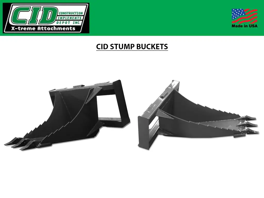 Cid Stump Buckets For Skid Steers 1