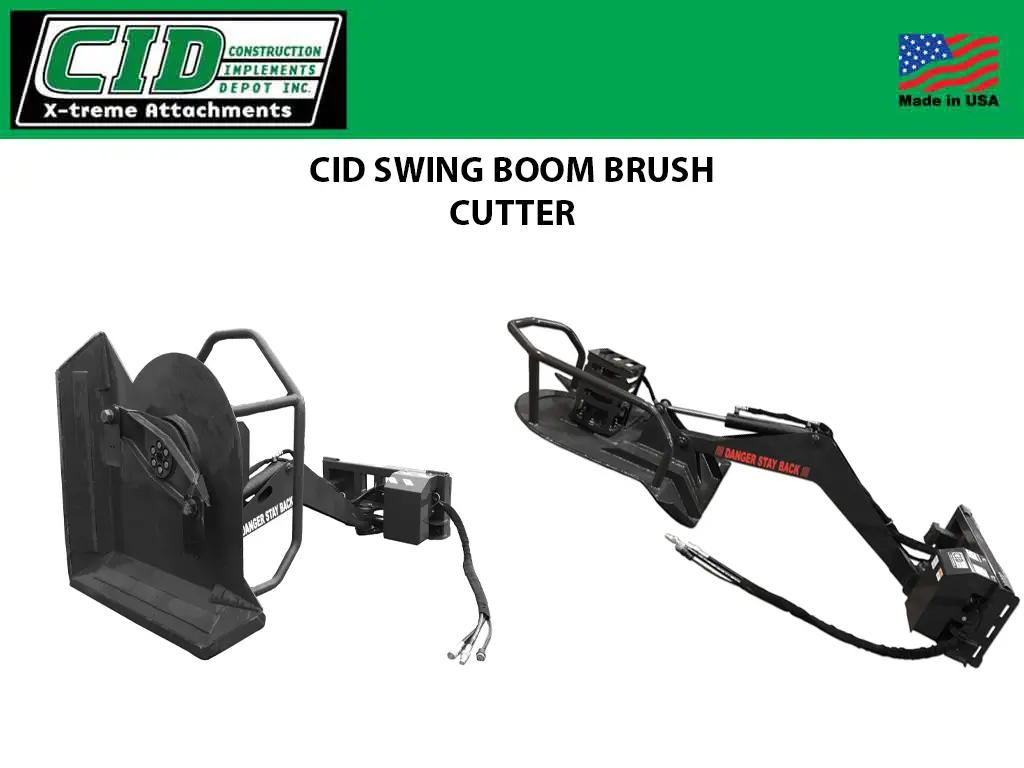 Cid Swing Boom Brush Cutter For Skid Steers With Gear Motor 1