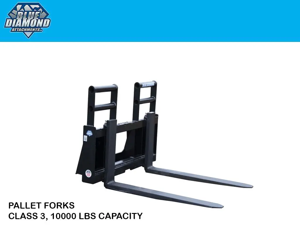 Blue Diamond Class 3 Pallet Forks With Skid Steer Mounting 1