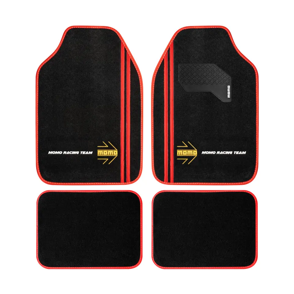 Momo Universal Car Floor Mat Sport Black/Red 1