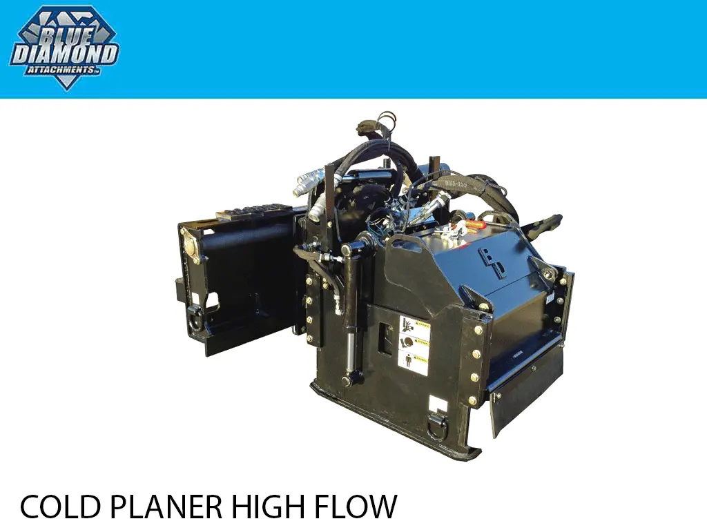 Blue Diamond High Flow Cold Planer For Skid Steer 16" To 30" Wide 1