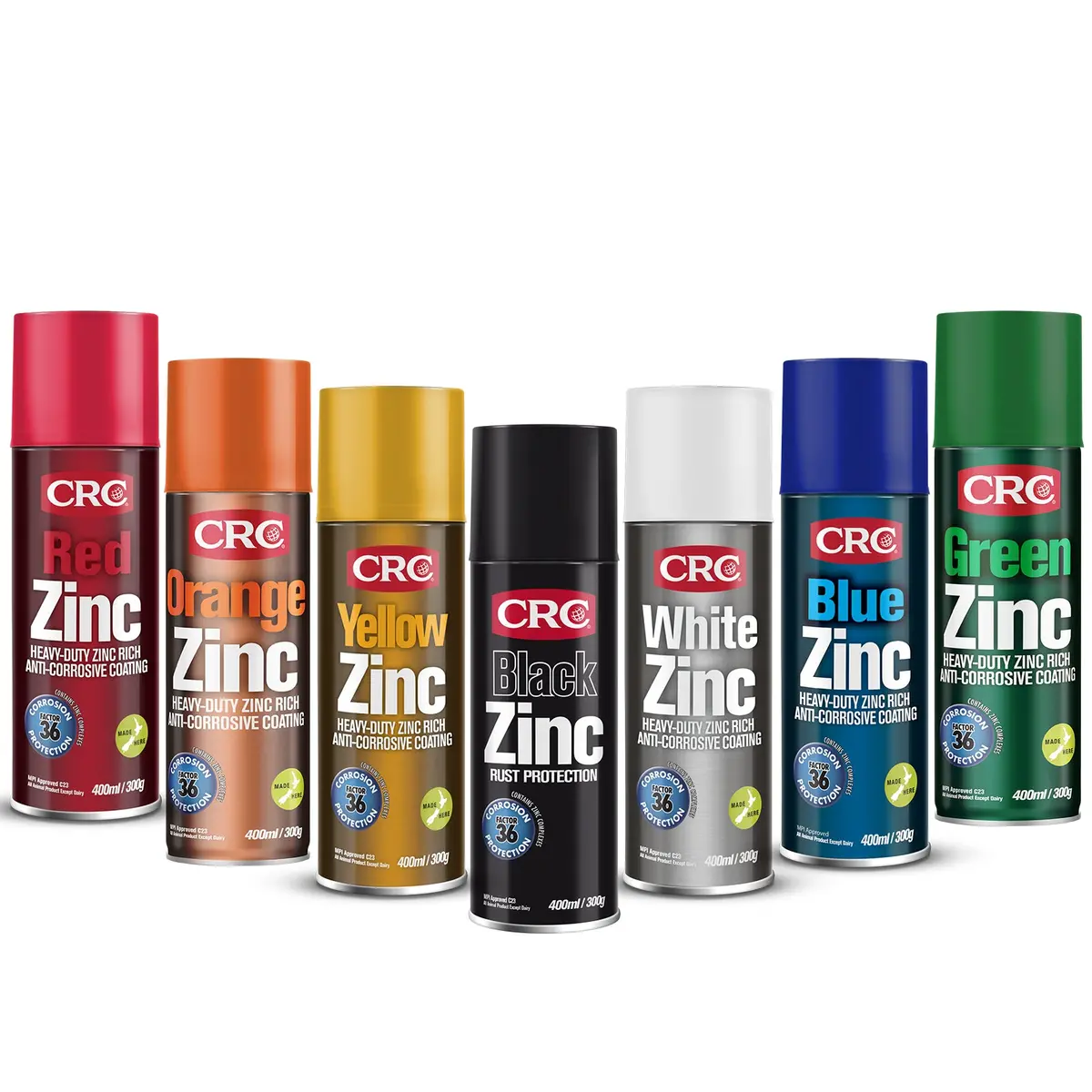 Crc Coloured Zincs - Hd Zinc-Enriched Anti-Corrosive Coatings 400Ml 1